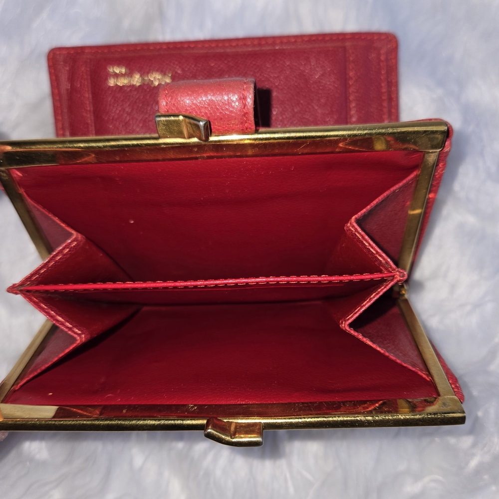Yves Saint Laurent Burgundy Leather Wallet - Picture 9 of 16